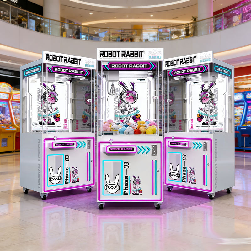 Cosmic Rabbit 3 Claw Machine | Toy Grabber Arcade Game for Game Centers